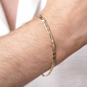 14K Gold Valentino Chain Men'sBracelet image 2
