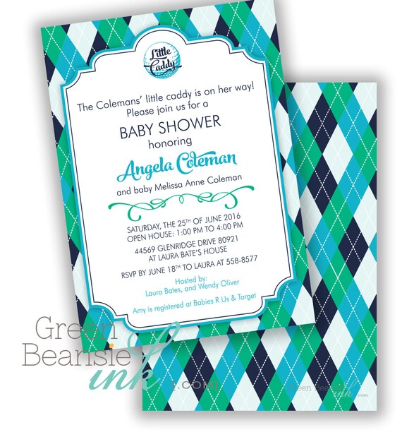PREPPY GOLF Birthday Printable Party Invitation or Baby Shower Printing Available Il_570xn