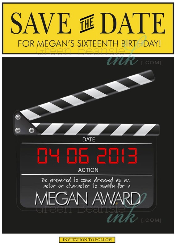 broadway hollywood save the date printable party invitation printing party invitation printing