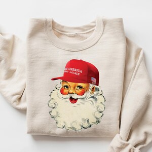 Trump Santa Christmas Sweatshirt, Christmas Donald Trump Shirt, Family Christmas Shirt, Christmas Republican Shirt, Christmas Party Shirt