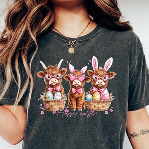 Easter Cow T Shirt, Heifer Easter Day Shirt, Funny Easter Shirt, Gift For Easter, Easter Animal Shirt, Cute Easter Shirt, Easter Kids Tee
