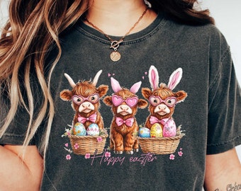 Easter Cow T Shirt, Heifer Easter Day Shirt, Funny Easter Shirt, Gift For Easter, Easter Animal Shirt, Cute Easter Shirt, Easter Kids Tee