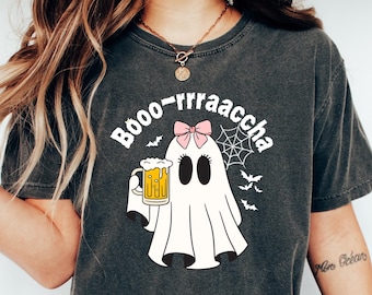 Boo rracha Halloween Ghost Shirt, Halloween Costume, Latino halloween Shirt, Funny Mexican Spanish Halloween Shirt, Comadre Crew
