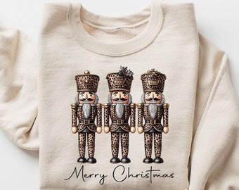 Nutcracker Sweatshirt, Christmas Nutcracker Shirt, Christmas Gift, Faux Sequin Shirt, Womens Christmas, Holiday Sweaters, Christmas Crewneck