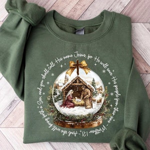 Nativity Scene Shirt, Christian Christmas Nativity Shirt, True Story Nativity T Shirt, Religious Christmas Gifts, Jesus Sweatshirt