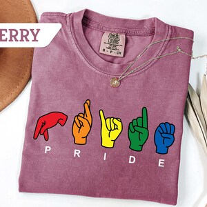 Comfort Colors®LGBTQ Pride Hand Sign T-Shirt, Equality Rainbow Shirt, Inclusive Love Tee, Queer Pride Clothing, Gender Neutral Pride Gift