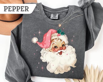 Comfort Colors®Christmas Santa Claus Shirt, Santa Claus Shirt, Retro Christmas Gift Holiday Graphic Shirt, Santa Shirt, Merry Christmas Tee