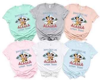 Personalized Mickey And Friends Disney Alaska Cruise Tshirt,Personalized Disney Wonder Shirt, Alaska Disney Family Cruise Trip Matching Tees