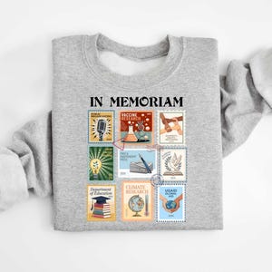 In Memoriam Stamps Shirt 2026, Pro Democracy tShirt, Anti Fascism Tee, Resist Protest Gift, Liberal Political Graphic Tee, Retro In Memoriam