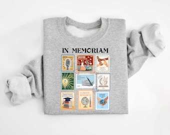 Chemise timbres In Memoriam 2026, t-shirt pro-démocratie, t-shirt antifascisme, cadeau de résistance, t-shirt graphique politique libéral, rétro in memoriam