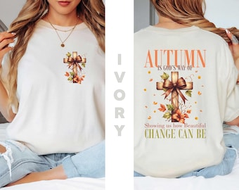 Comfort Colors®Boho Floral Pumpkin Cross Fall Jesus shirt, Autumn Pumpkin Floral Tshirt, Fall Christian Cross tee, Autumn Pumpkin Sweatshirt