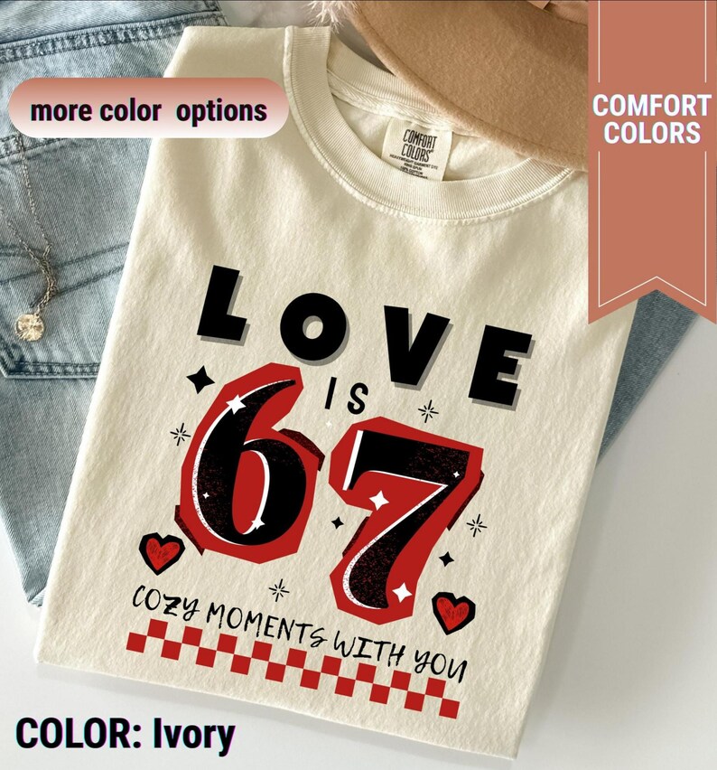 Comfort Colors 67 Valentine Shirt, Cozy Moments Tee image 2