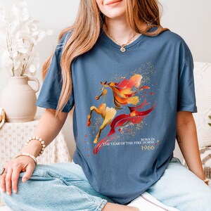 Fire Horse Shirt | Born in the Year of the Fire Horse | 1966 Zodiac Shirt | Chinese Zodiac Horse Tee | Birthday Gift immagine 15