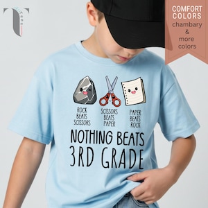 Comfort Colors T-shirt for Third Grade Students And Teachers, Nothing Beats 3rd Grade Shirt, Cute School Supplies Shirt