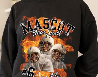 Personalized Team Spirit Sweatshirt: Custom Football Mom Sweatshirt