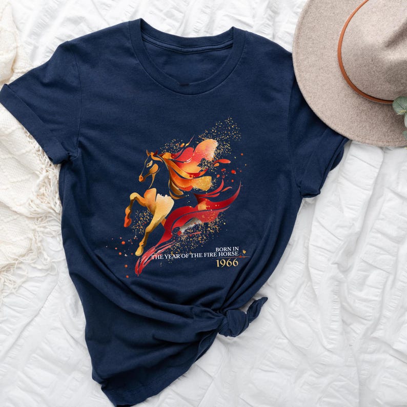 Fire Horse Shirt | Born in the Year of the Fire Horse | 1966 Zodiac Shirt | Chinese Zodiac Horse Tee | Birthday Gift immagine 16