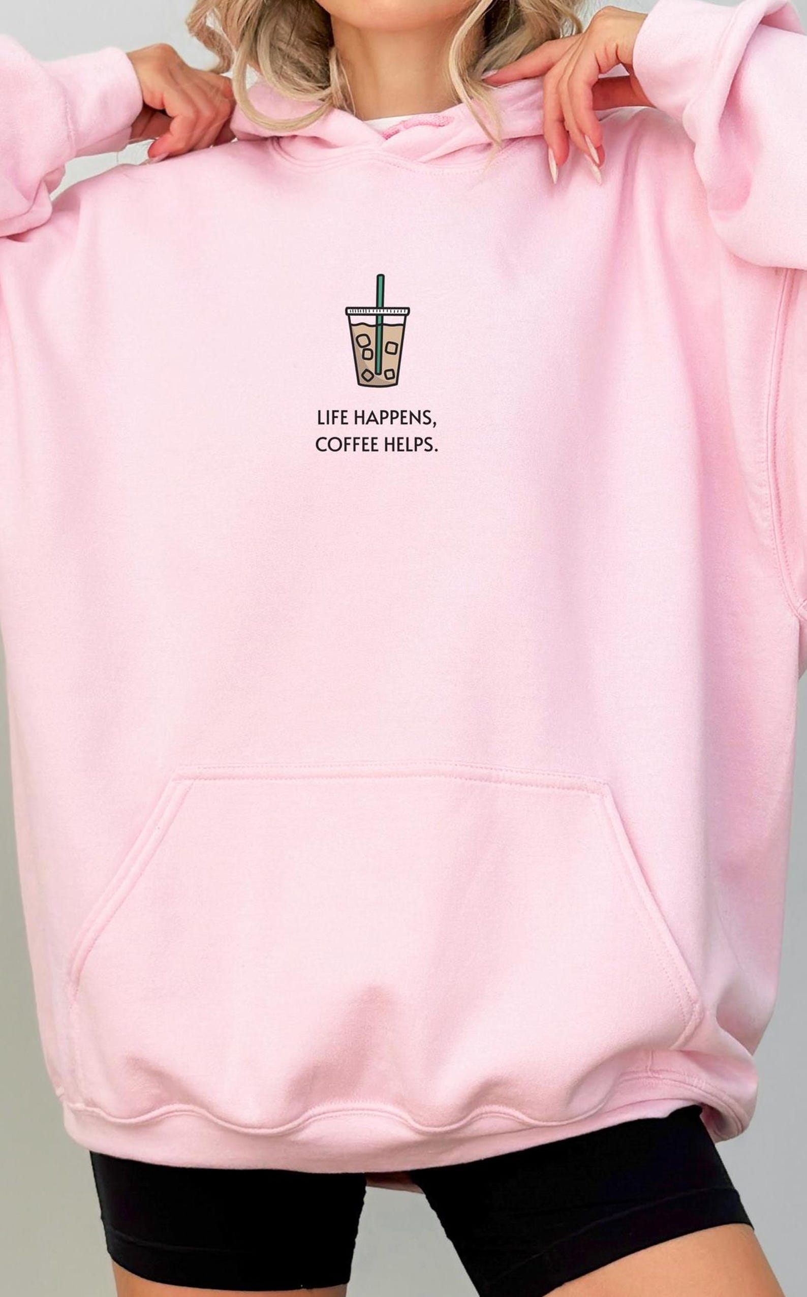 Buy me coffee premium ecru printed hoodie