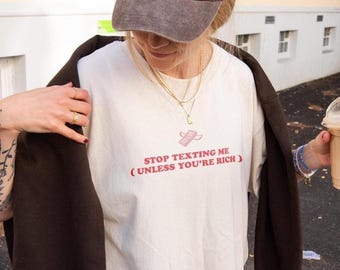 Lustiges sarkastisches Grafik-T-Shirt, Y2K Zitat, weiches Mädchenoberteil