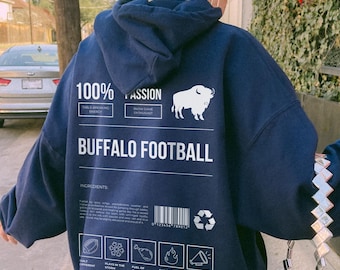Buffalo Football Hoodie, Cozy Game Day Sweatshirt, Sports Fan Gift
