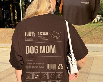 Dog Mom Graphic Tee, Ethically Grown Cotton, Y2K Streetwear