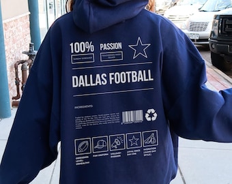 Dallas Football Season Hoodie, Game Day Unisex Sweatshirt