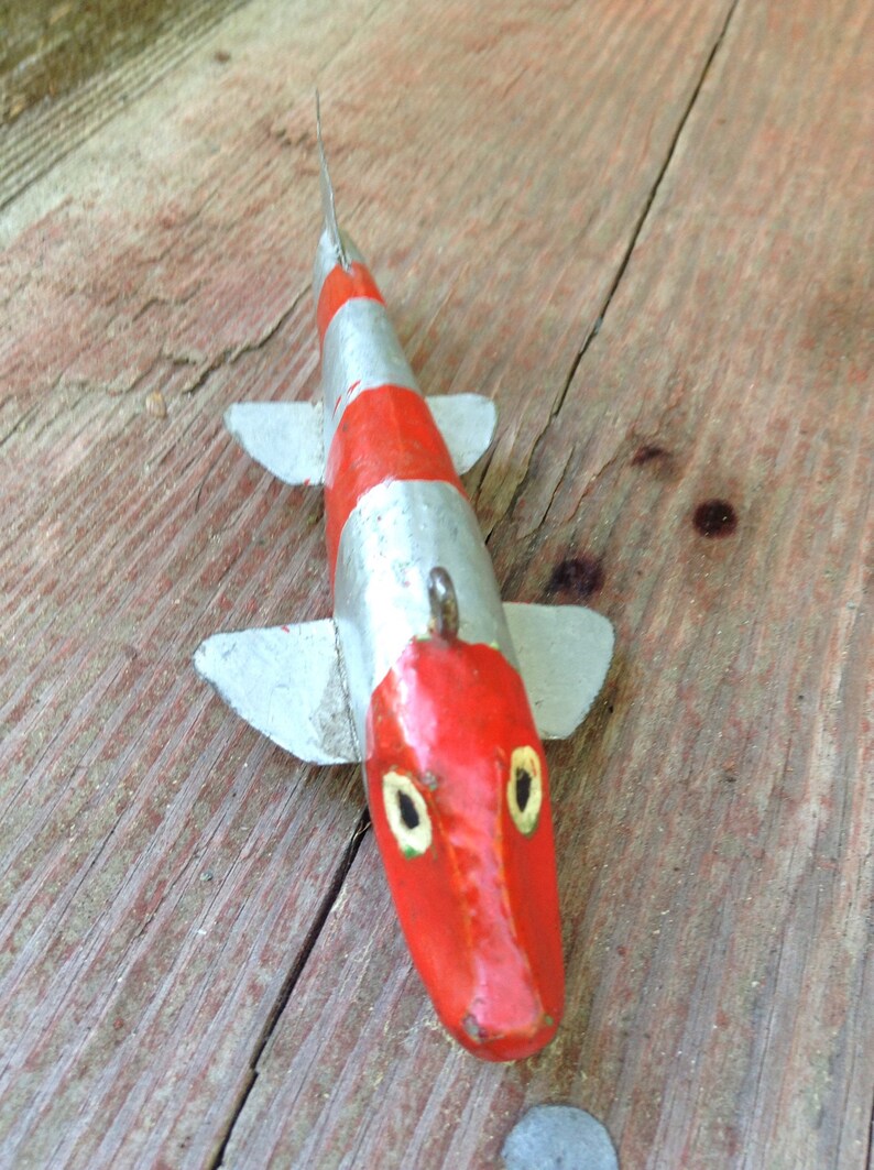 Vintage hand made ice fishing decoy Etsy