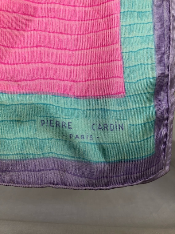 Pierre Cardin Paris vintage 30 x 31 inches pink p… - image 1