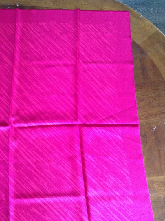 Vintage hot pink Balenciaga silk scarf made in Fr… - image 5