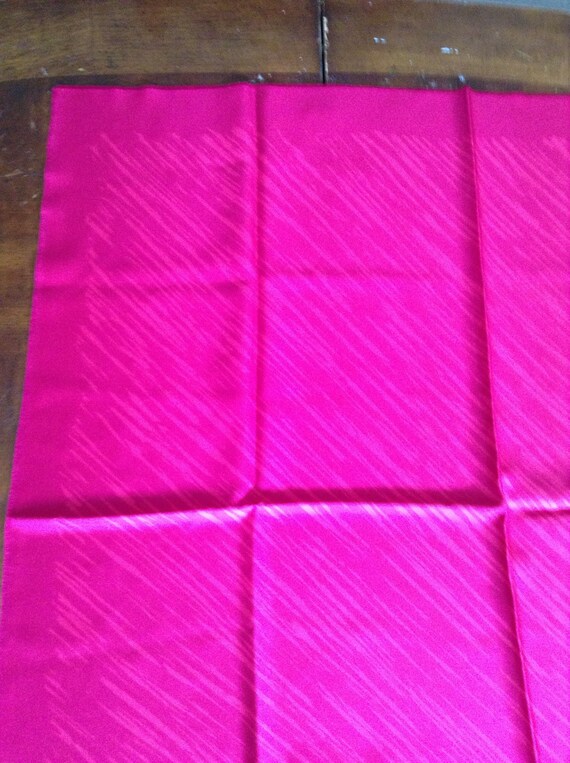 Vintage hot pink Balenciaga silk scarf made in Fr… - image 8