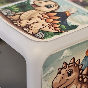 Children&#39;s T-Rex and Stegosaurs Dinosaur digital clock | multi colours