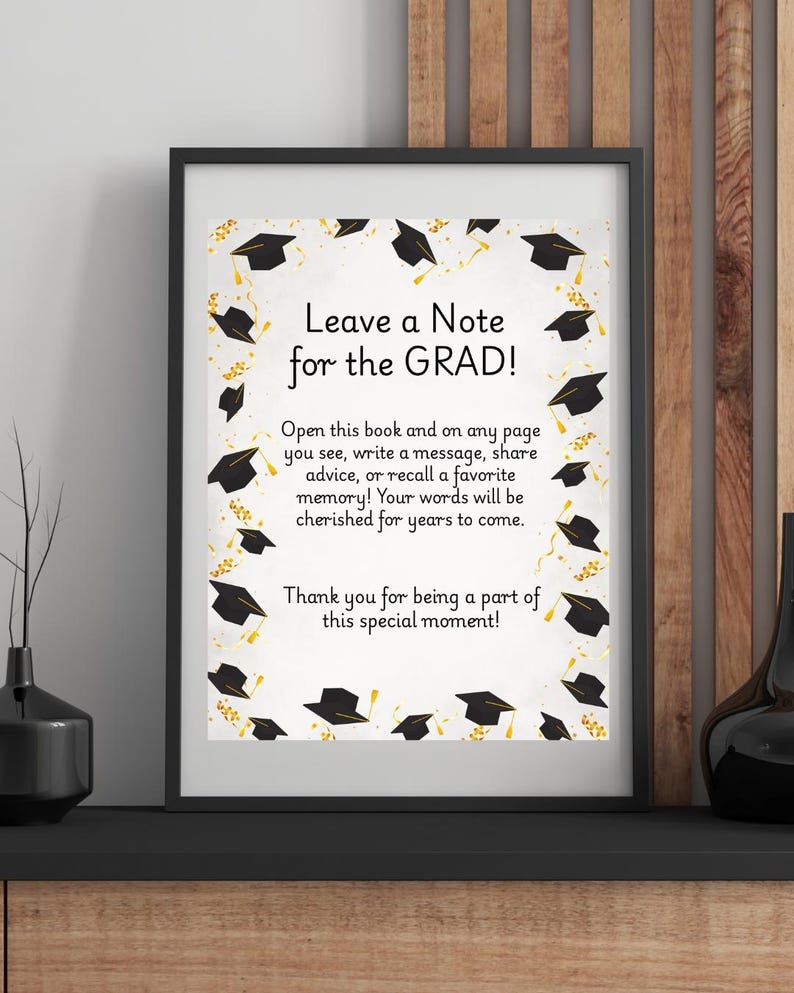 Graduation Advice Sign Heartfelt Messages & Memories Digital Download ...