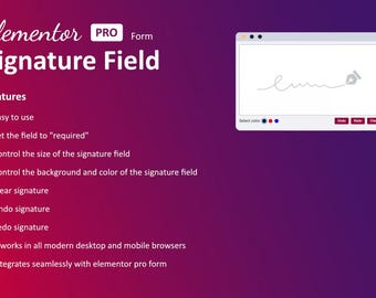 Signature Field for Elementor – Digitale Handtekening Add-on