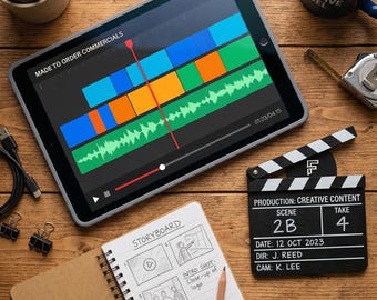 Aangepaste filmische merkpromovideo, commercial voor sociale media (digitale service)