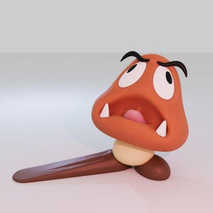 Modelo de impresión 3D de tope de puerta Goomba: decoración divertida y funcional para el hogar