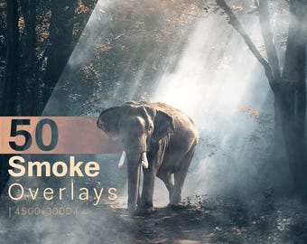 50 overlays met rookeffect: JPG met hoge resolutie (digitale download)