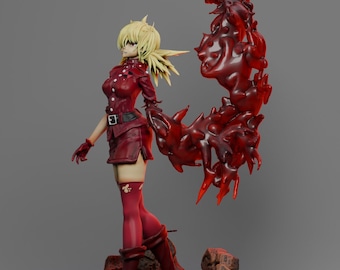 Victoria Hellsing anime-beeldje 3D STL-model (25 cm)