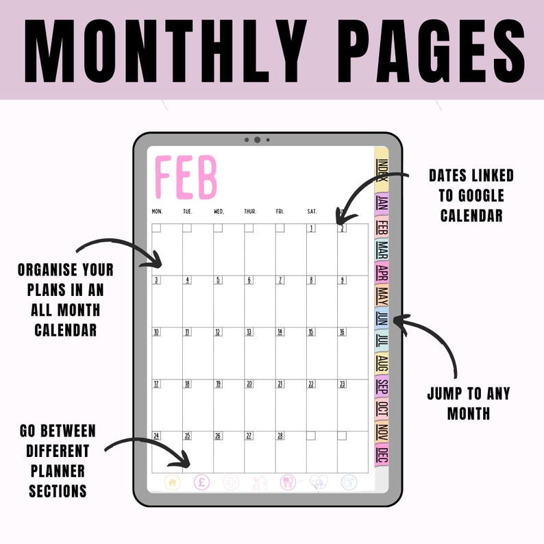2025 Digital Planner | Daily, Weekly, Monthly | Goodnotes, Canva (PDF ...