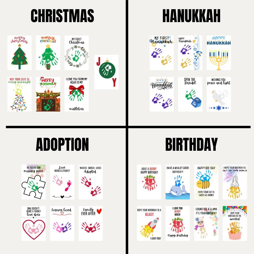 Handprint Event Map Handprint and Footprint Craft Mega-bundle| Printable DIY Craft ...