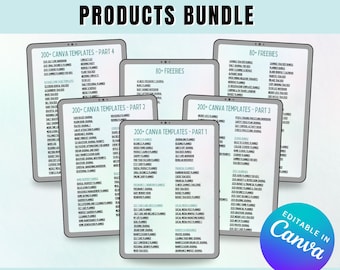 Más de 7000 plantillas de agenda digital / Paquete Canva, PLR y MRR