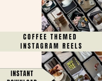 Coffee Themed Instagram Reel Templates| Aesthetic Coffee Social Media| Instagram Reel Template| Coffee Lover Social Media| MRR| PLR|