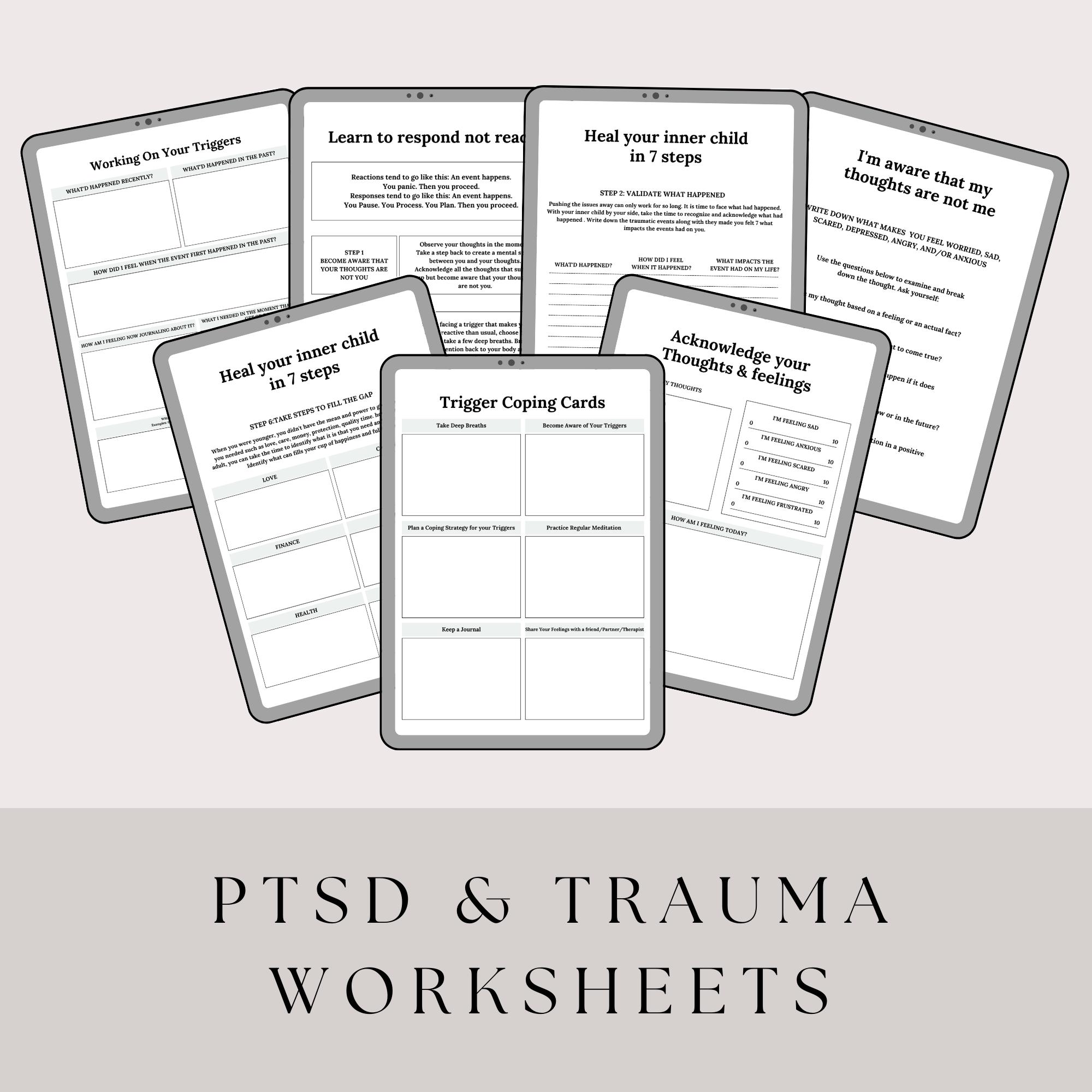 Trauma Processing.pdf Editable PTSD Trauma Processing Workbook | Therapy Worksheets (PDF) - Etsy
