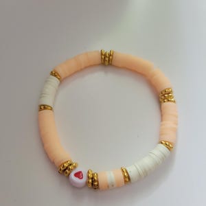 Heishi pearl bracelet