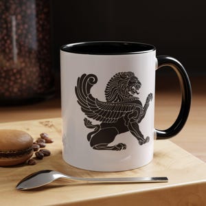 Winged Lion symbol Mug, Persian Gift, Iran Pride Drinkware, Middle Eastern Home Decor, Patriotic Tea Cup