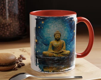 Celestial Buddha Mug, Zen Meditation Coffee Cup
