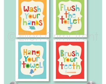 kids bathroom decor kids bathroom wall artbathroom manners kids wall art nursery wall decorwash your hands brush your teeth - Kids Bathroom Decor kids bathroom decor kids bathroom wall artbathroom manners kids wall art nursery wall decorwash your hands brush your teeth - Kids Bathroom Decor