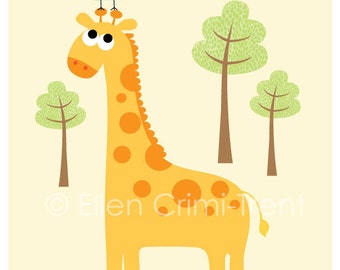 Kids Wall Art-Nursery Decor-Giraffe