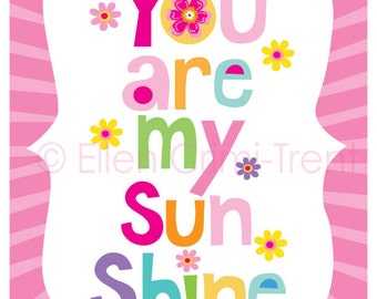 Kids wall art-You are my sunshine print