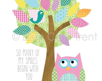 Kids Wall Decor- so many of my smiles begin with you