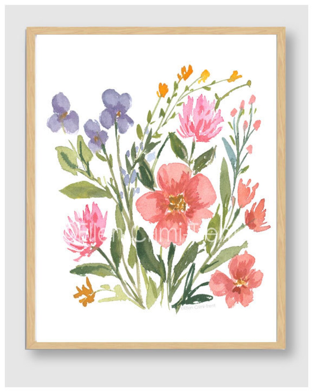 Watercolor Floral Print, Botanical Wall Art, Botanical Watercolor Print ...