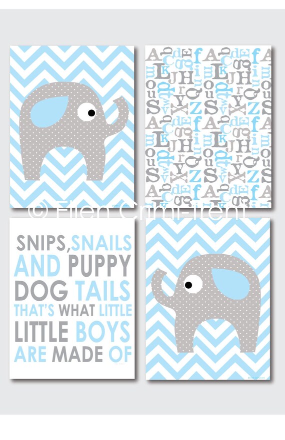 Items similar to baby boy nursery wall art kids wall decor blue and